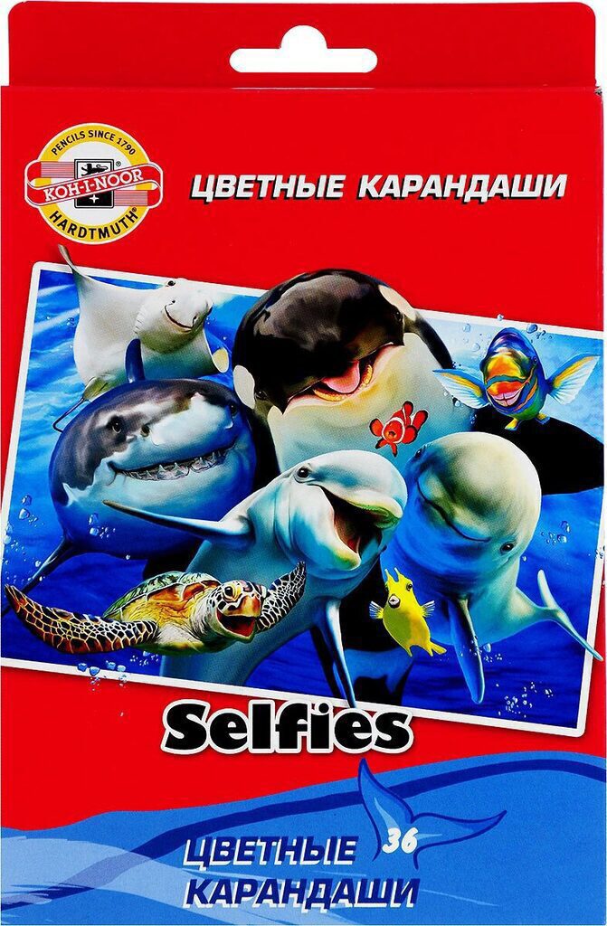 Карандаши цвет. 36цв  Koh-I-Noor "Selfies"