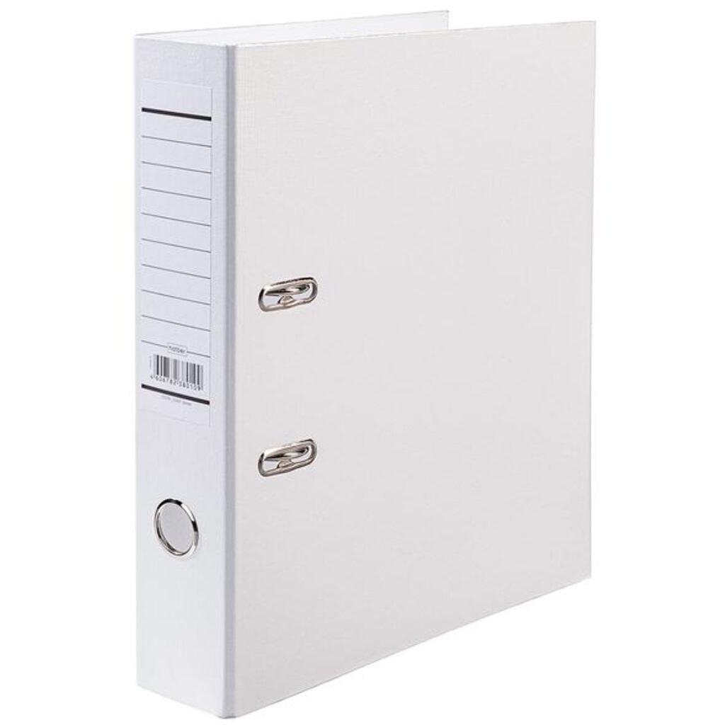 Регистратор А4, 70мм Бумвинил METALLIC Белая