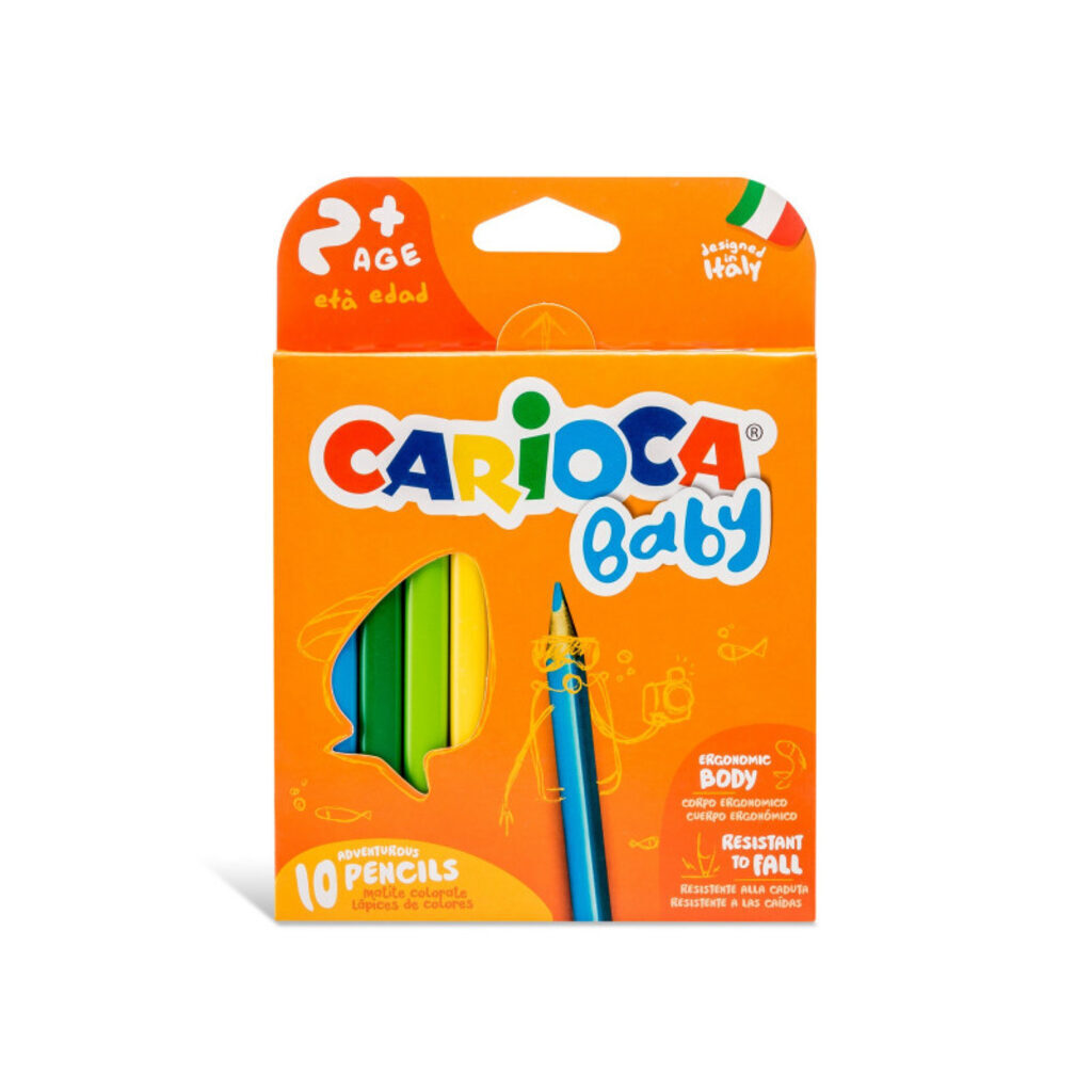 Карандаши цвет. 10цв  Carioca Baby утолщённые, для детей 2+