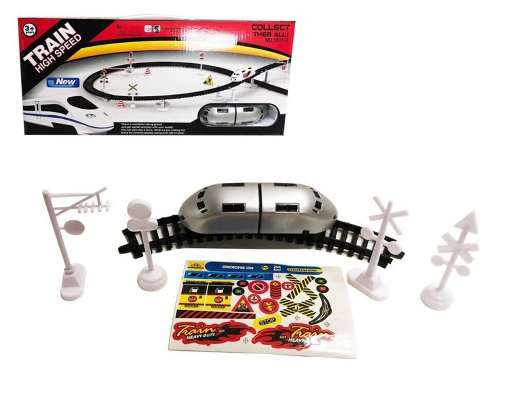 Железная дорога  "RailMaster" на батарейках с дымом и светом 20 предметов