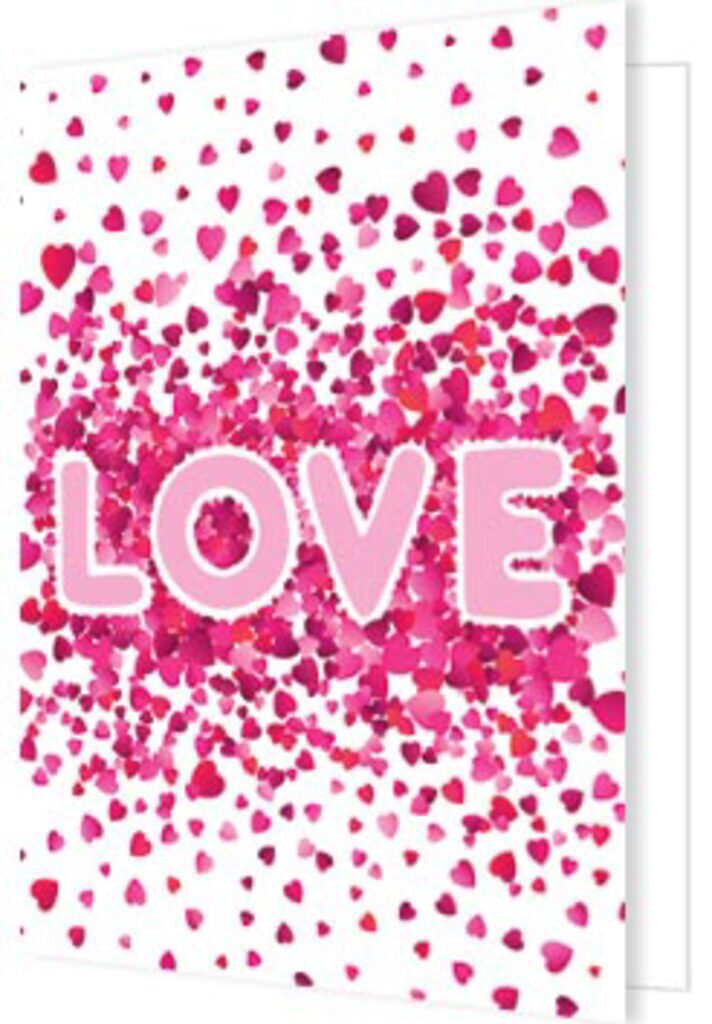 Валентинка  11*8см "LOVE"