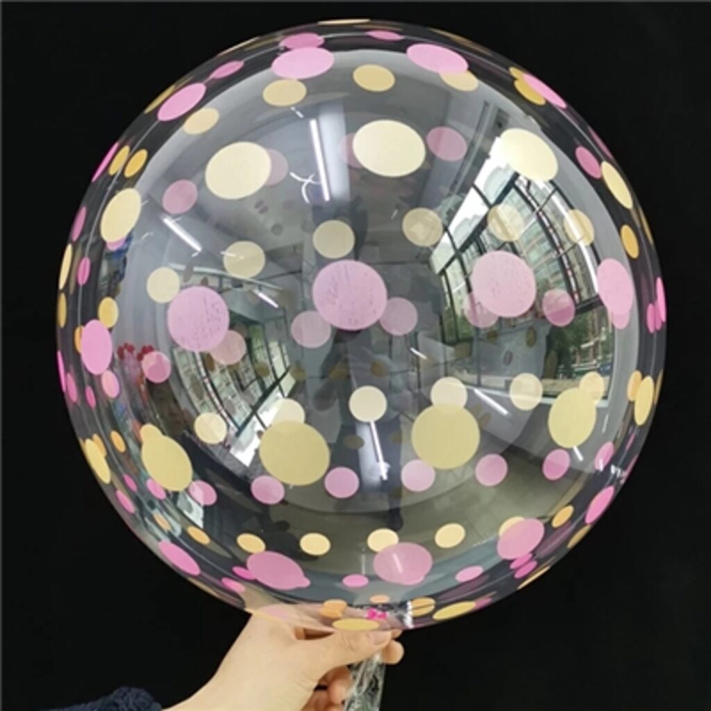 Шар с рисунком 18" "Dots Gold Pink" 45см