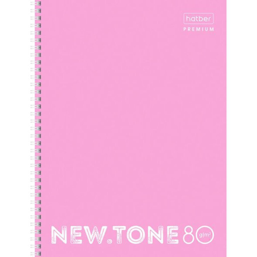 Тетрадь А4  80л ЛИН. гребень Hatber "NEWtone PASTEL Пион" многоуровн.перфор., глянц.лам.*