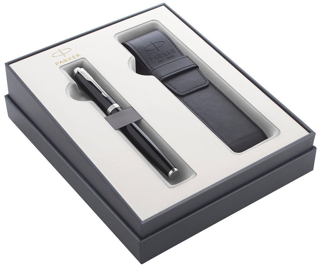 Набор Parker IM Core GIFT 20  Black CT перьевая ручка +чехол для ручки