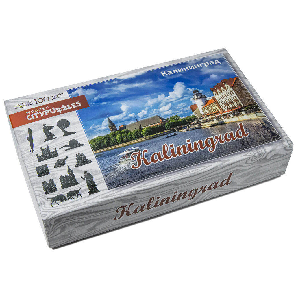 _Пазлы фигурные 101 элемента Citypuzzles "Калининград" 240*180 мм, дерево