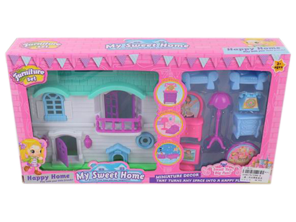 Игровой набор для девочек "Уютный домик" 34см, мебель