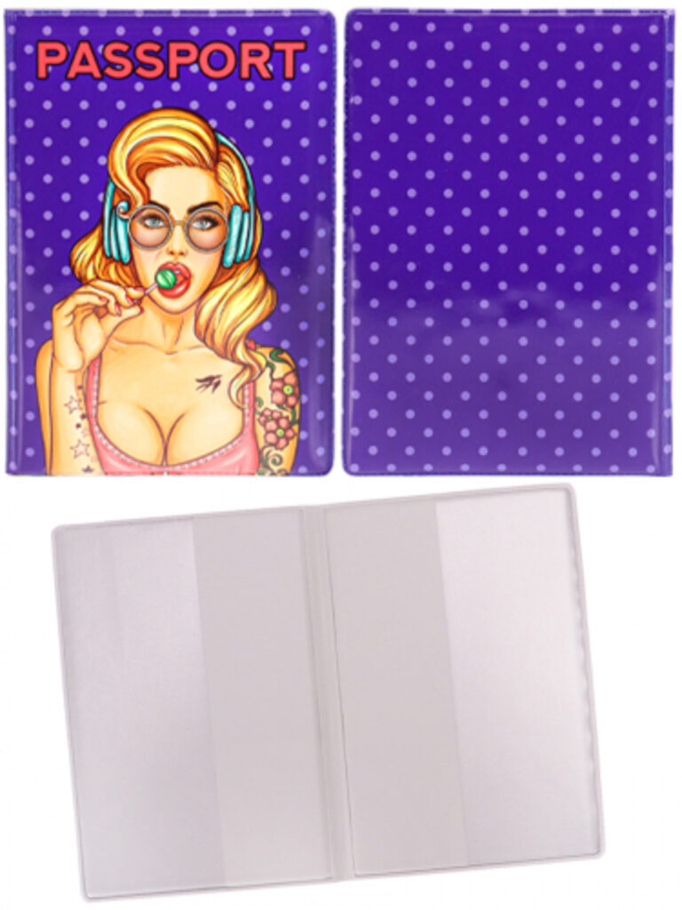 Обложка для паспорта "Girl" ПВХ