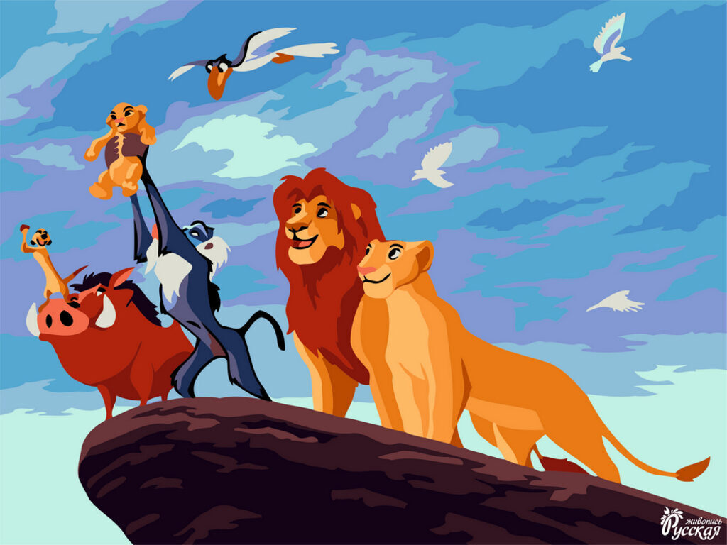 Живопись по номерам с акрилом 30*40см  "Рождение Киары" Disney