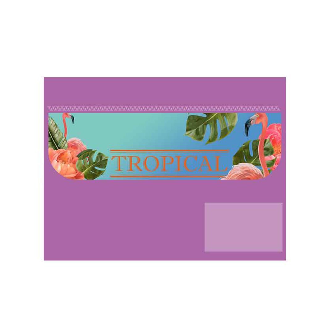 Папка д/труда А4 (325*240) 1отд. с ручками, ткань, липучка "Фламинго в цветах"