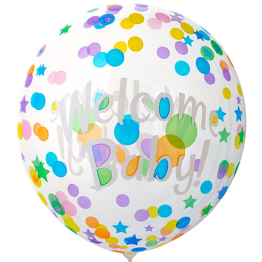Шар с рисунком 18" "WELCOME BABY" 45см