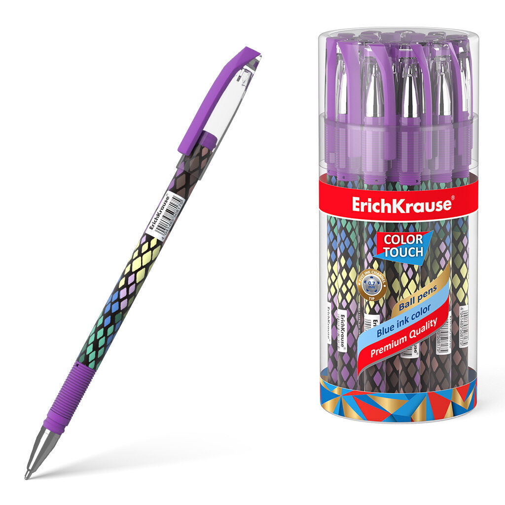 Ручка шар. ЕК   Purple Python 0,7мм цв.мат.корп.Soft Touch, синяя