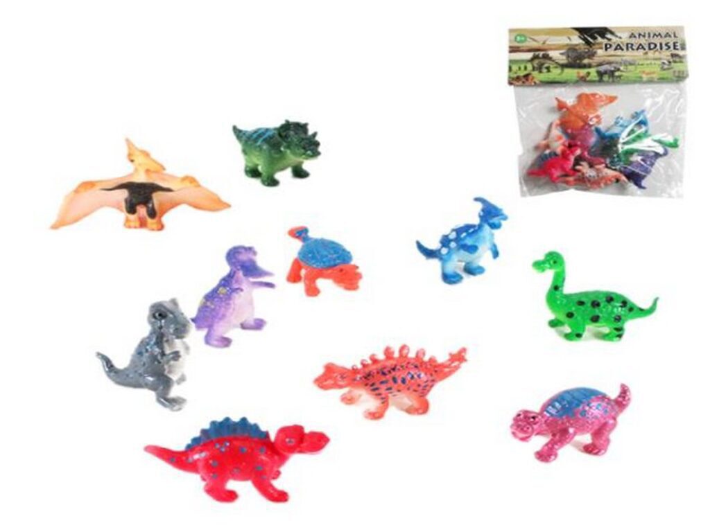 Животные резиновые "Динозавр" набор 10шт., 5-6см