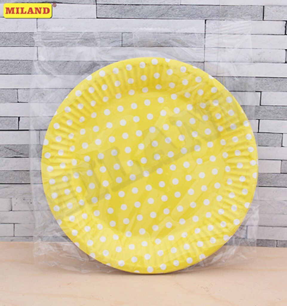 Тарелка бум. "Yellow Pin Up" 23 см, 6 шт. флоупак