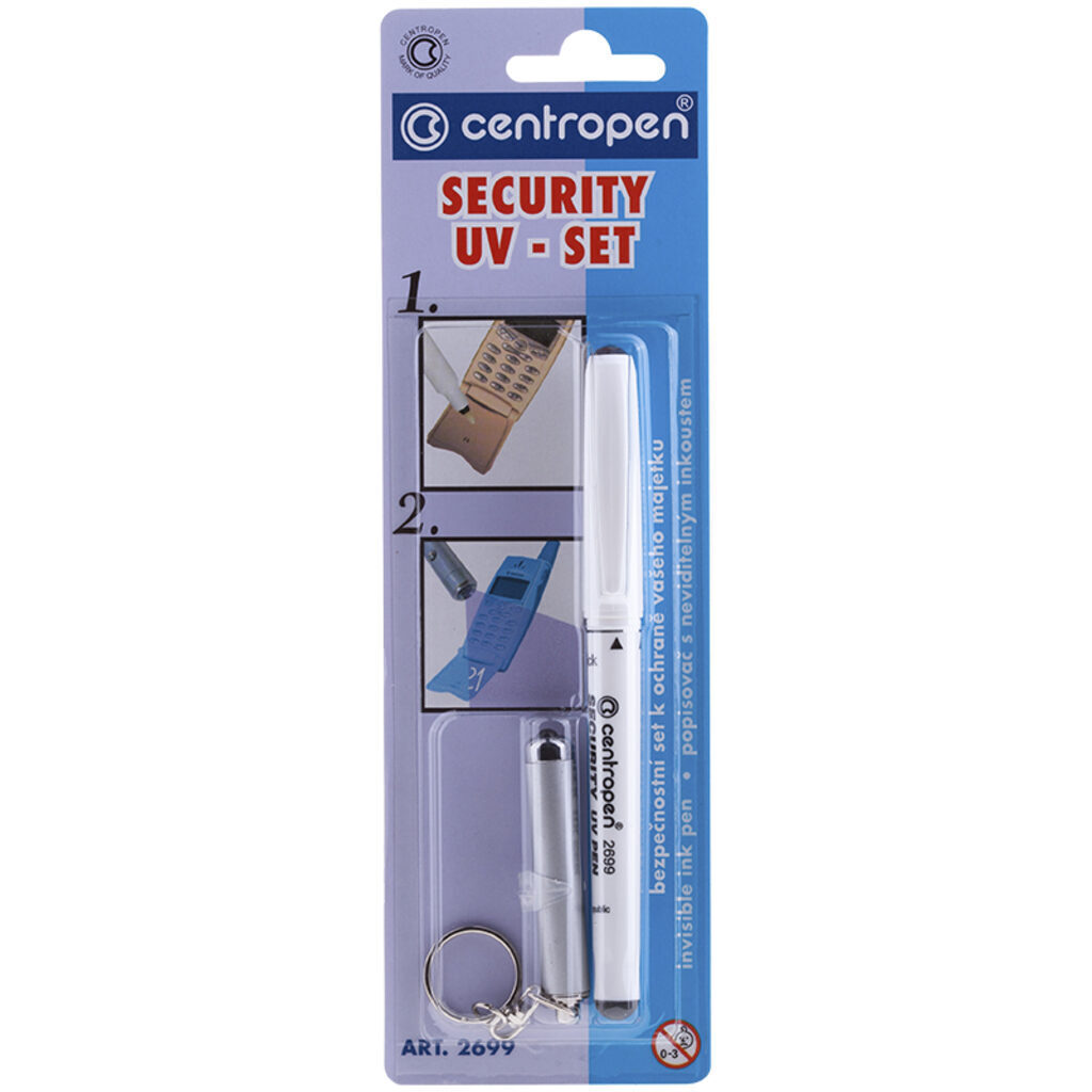 Маркер перманентный ультрафиолетовый  "Security UV-Pen", фонарик