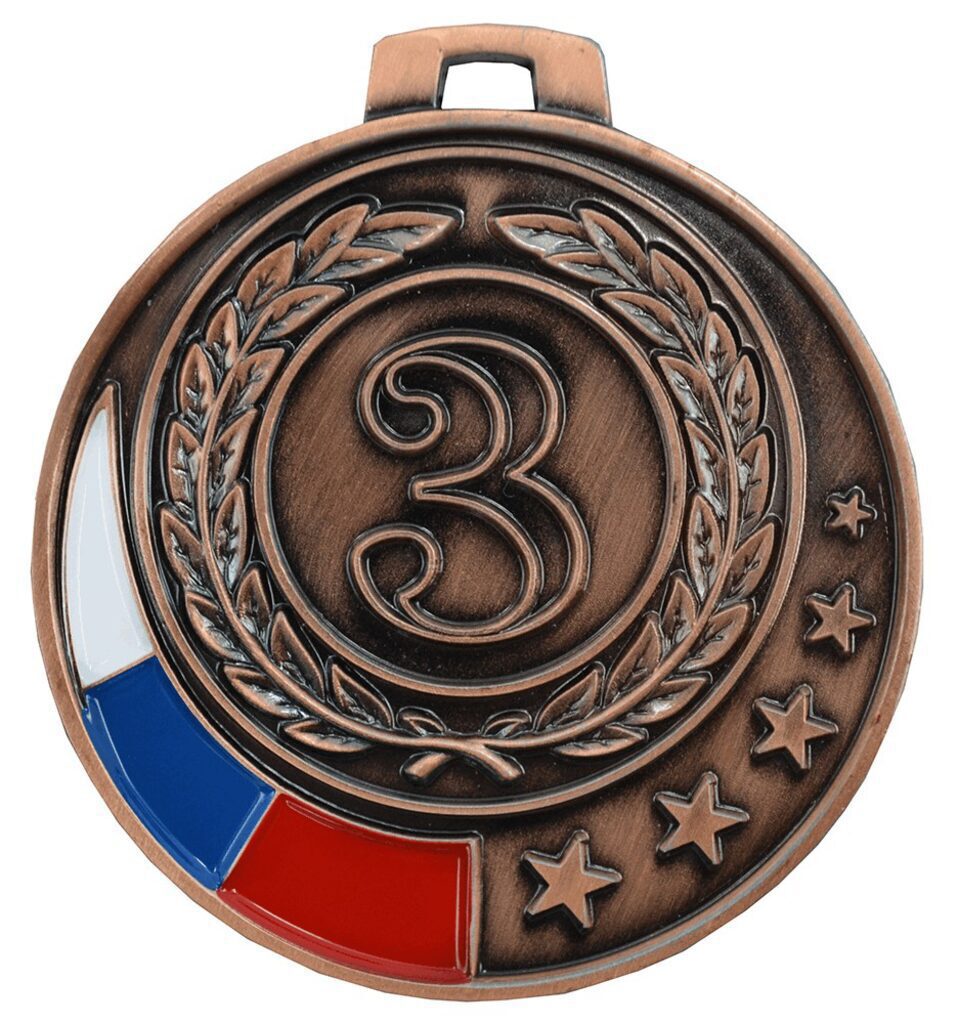 Медаль металлическая "3 место" 50мм