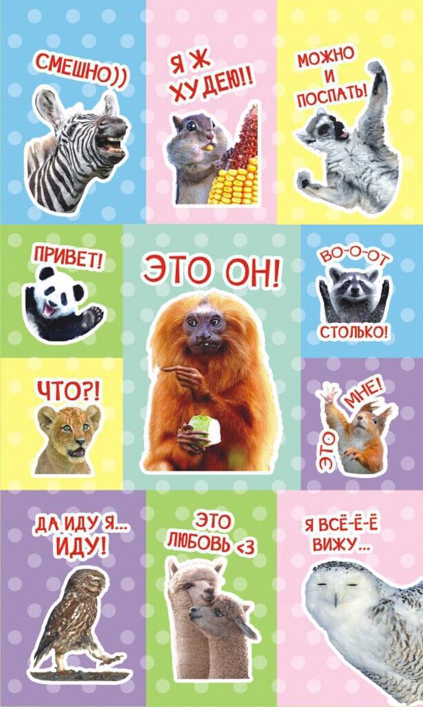 Набор наклеек  "Дикие животные №4"