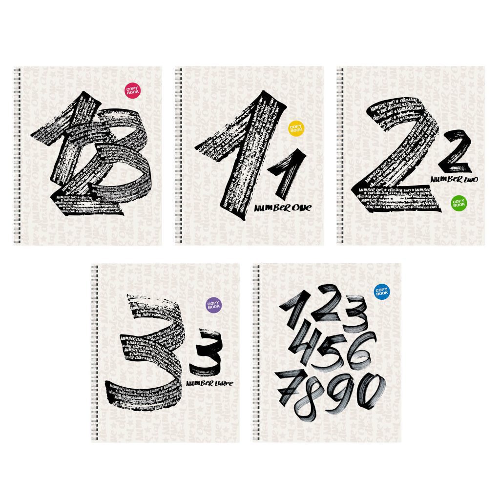 Тетрадь А5  48л кл. гребень Канц-Эксмо "Numbers" твин.лак.