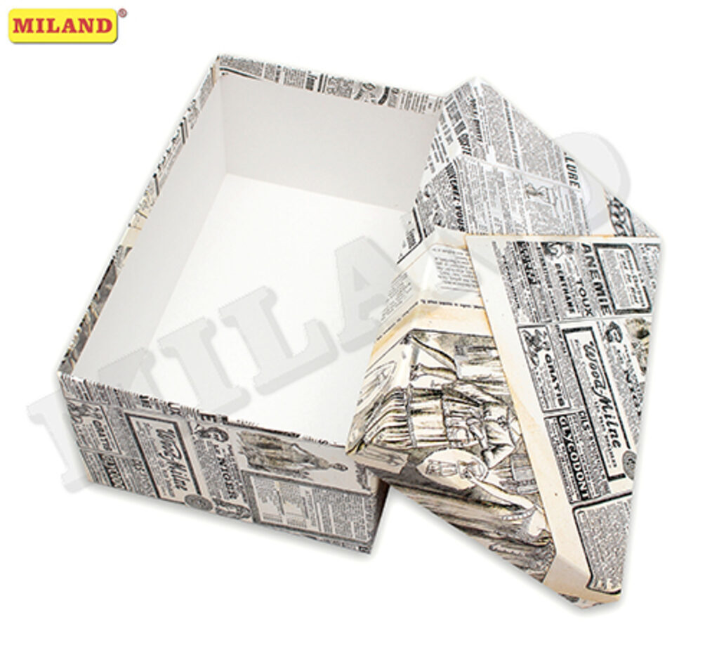 Подарочная коробка 19*13*8см "Газета"
