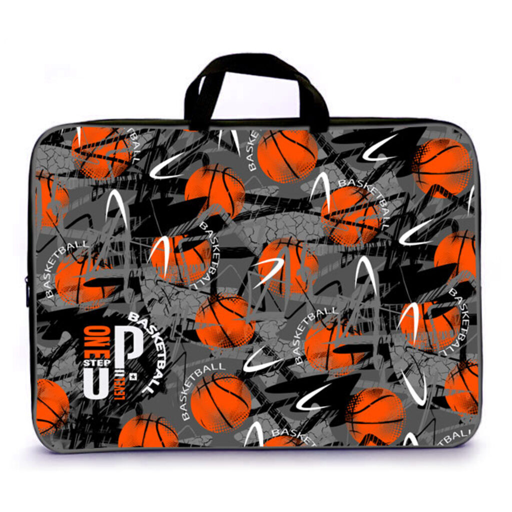 Папка А3 для менеджера широкая, ручка тканевая,  Баскетбол паттерн