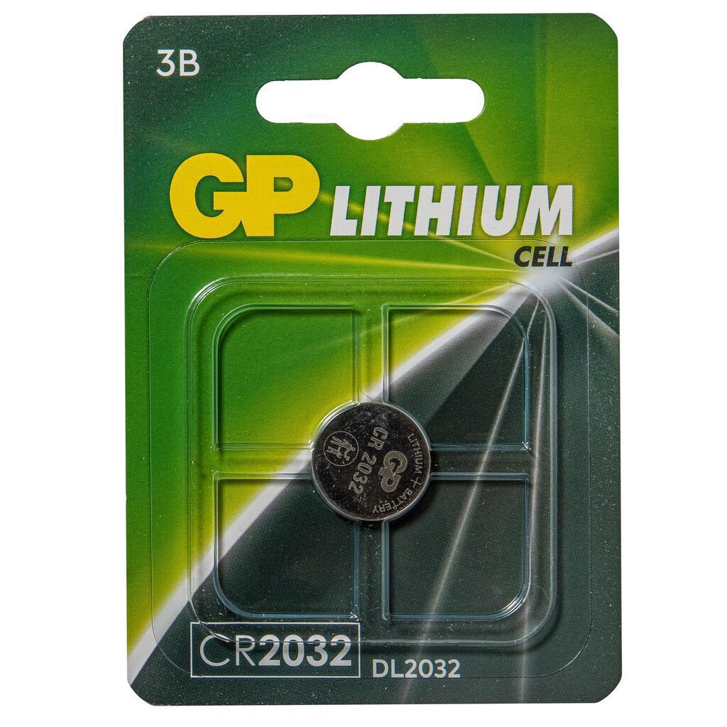 Батарейка-таблетка CR2032 GP Lithium, блистер, цена за 1 шт