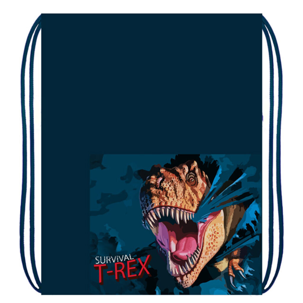Мешок для обуви 2 отд, 330*420, карман "T-REX"