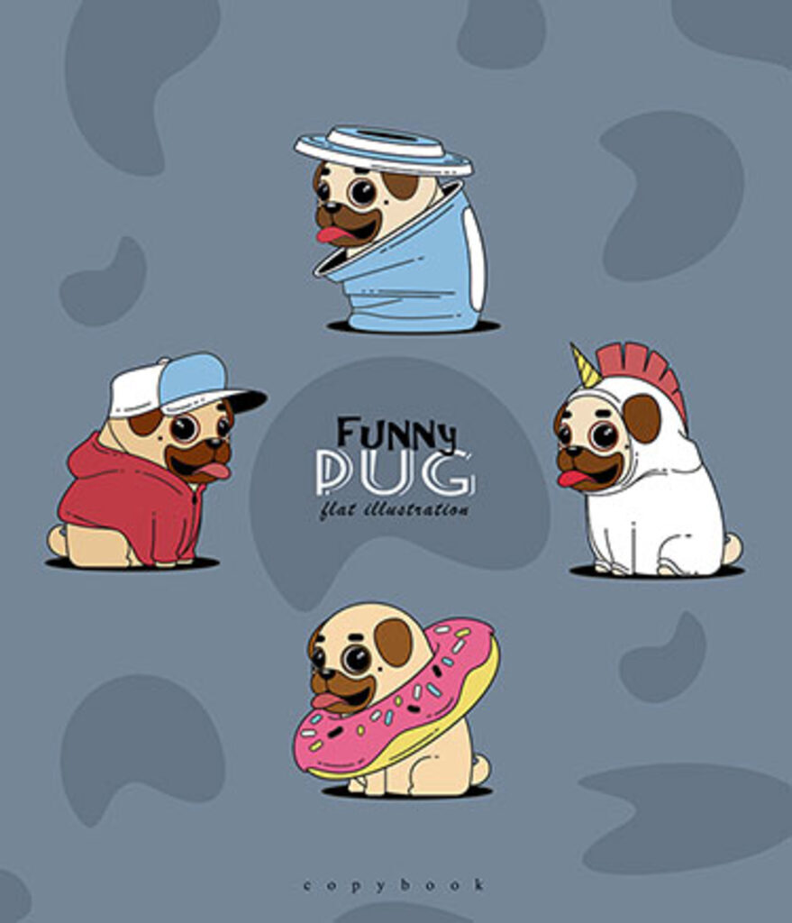 Тетрадь А5 48л кл. Апплика "Смешные щенки", белизна 90%