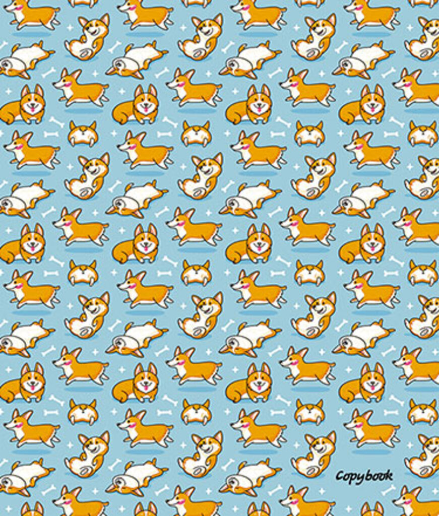 Тетрадь А5 48л кл. Апплика "Веселые корги", белизна 90%