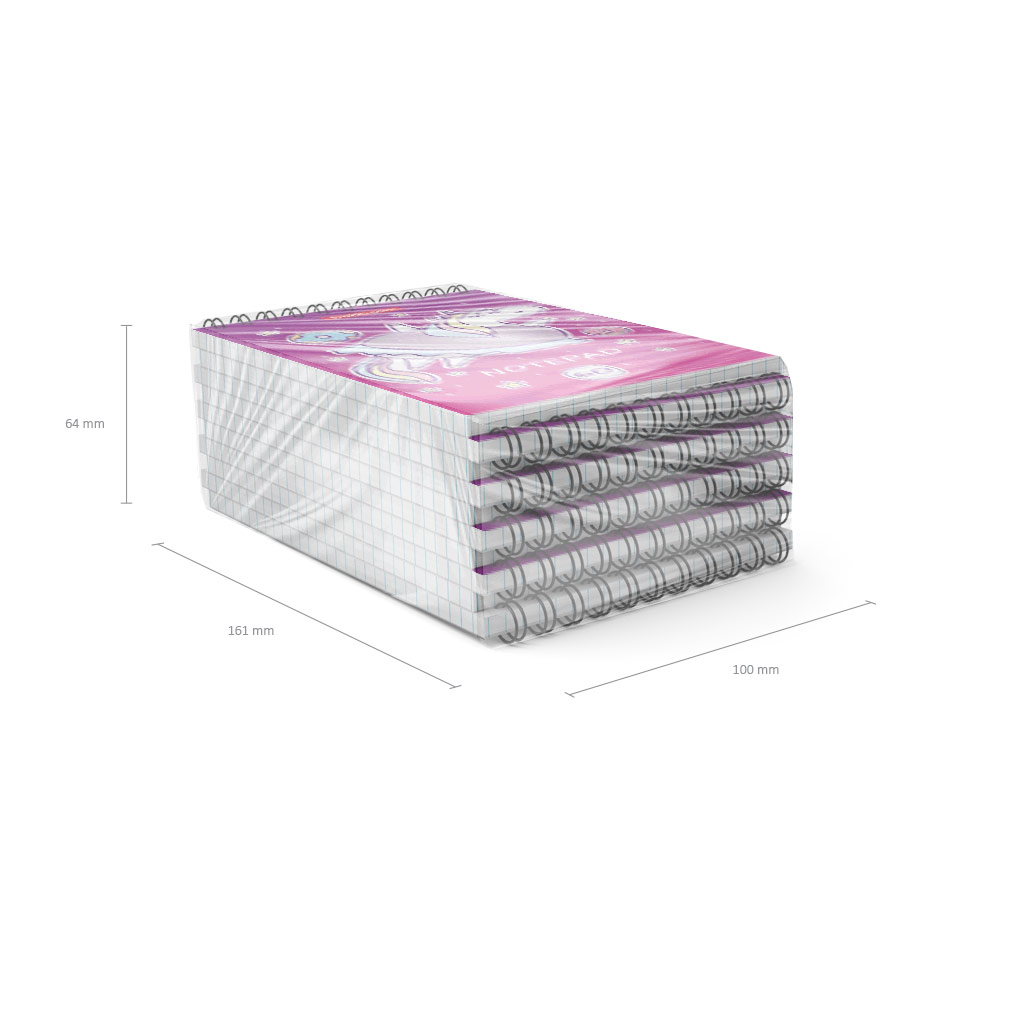 Блокнот на спирали ErichKrause Единорожка, А6, 60 листов, клетка