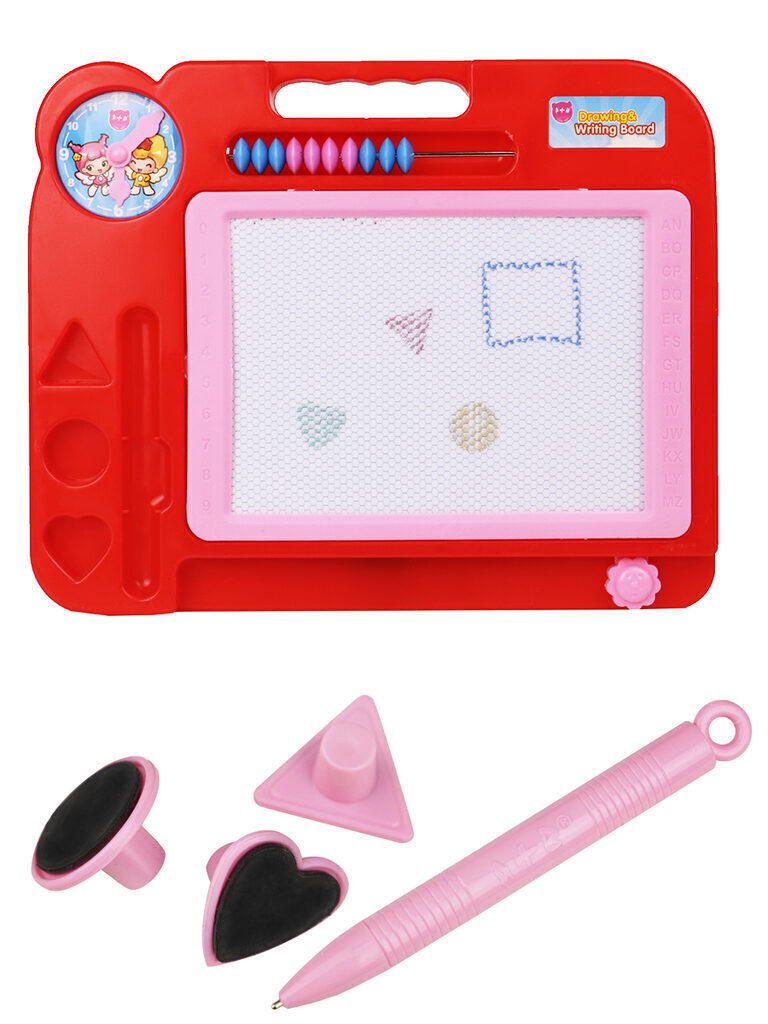 Доска магнитная для рисования 27*22см, красная, цветная