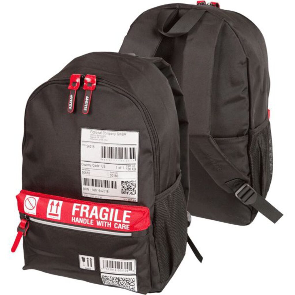 Рюкзак подростковый 44*31*20см deVENTE "Fragile" текстильный, 1отд.,4карм.