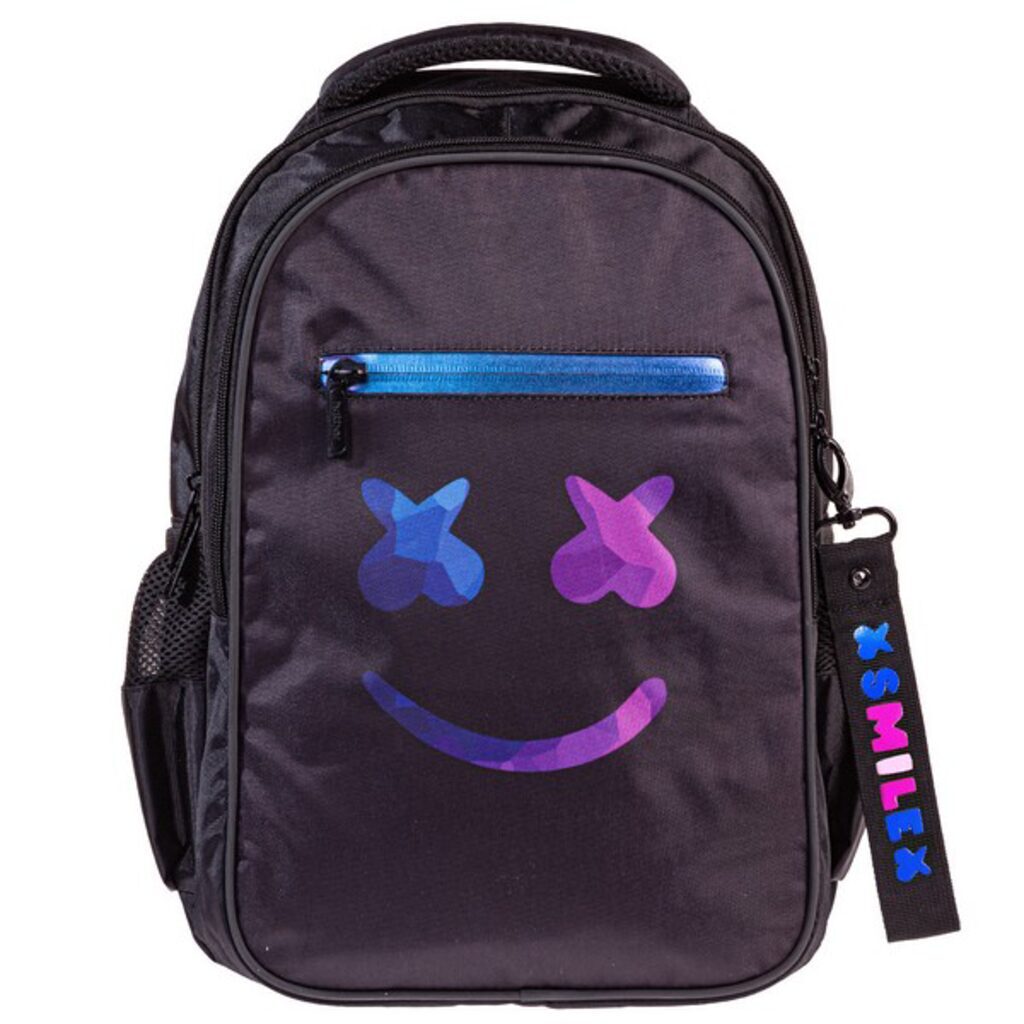Рюкзак школьный 41*30*15см Hatber "BASIC STYLE "SMILE" полиэстер