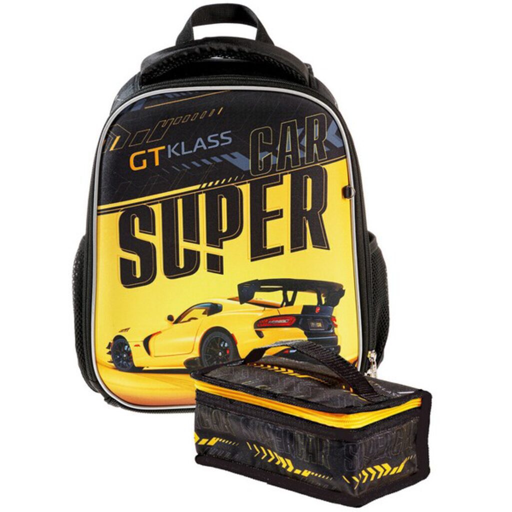 Ранец школьный 35*27*13см Hatber Ergonomic mini "Supercar" EVA