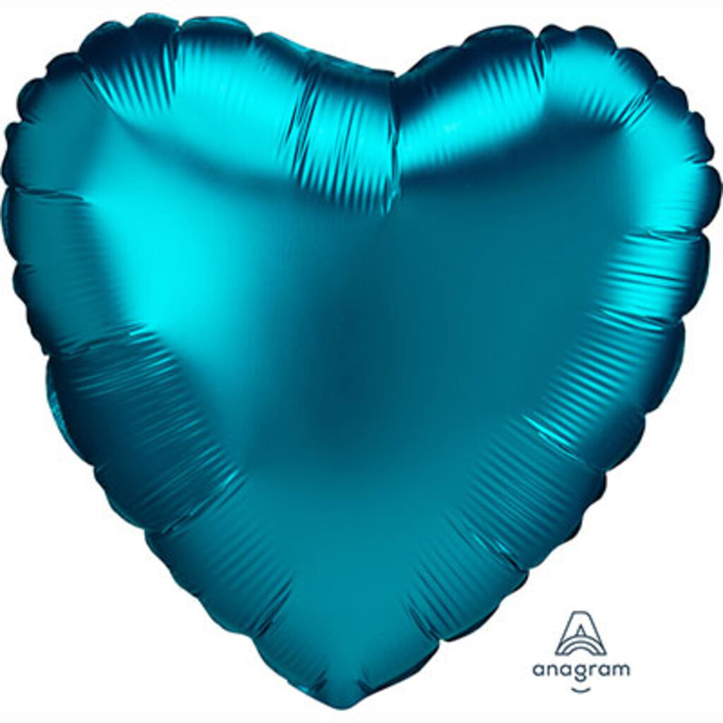 Шар фольга 18" "Сердце" Сатин Aqua