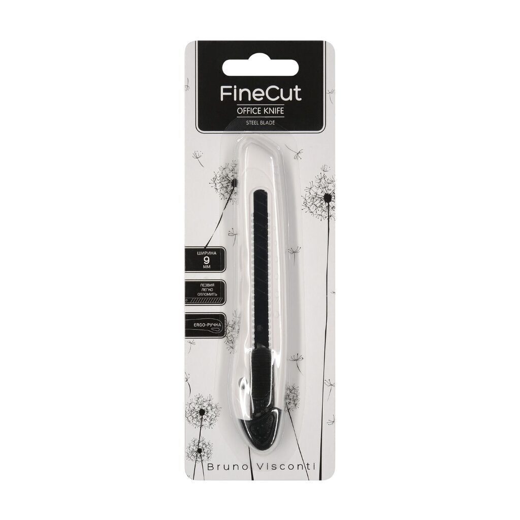 Нож канцелярский BV FineCut  9 мм, пластик.корпус