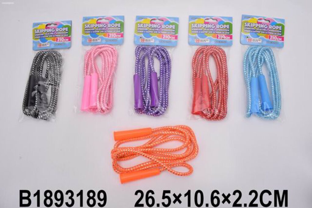 Скакалка спортивная 2,1м, цвет микс