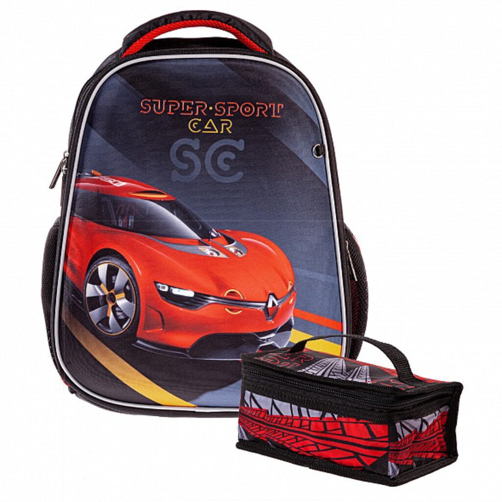 Ранец школьный 38*29*15см Hatber Ergonomic light "Super Sports Car" EVA
