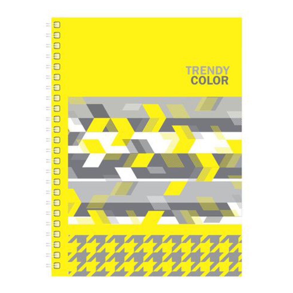 Тетрадь А4  80л кл. гребень BG "Trendy color" выб.лак.