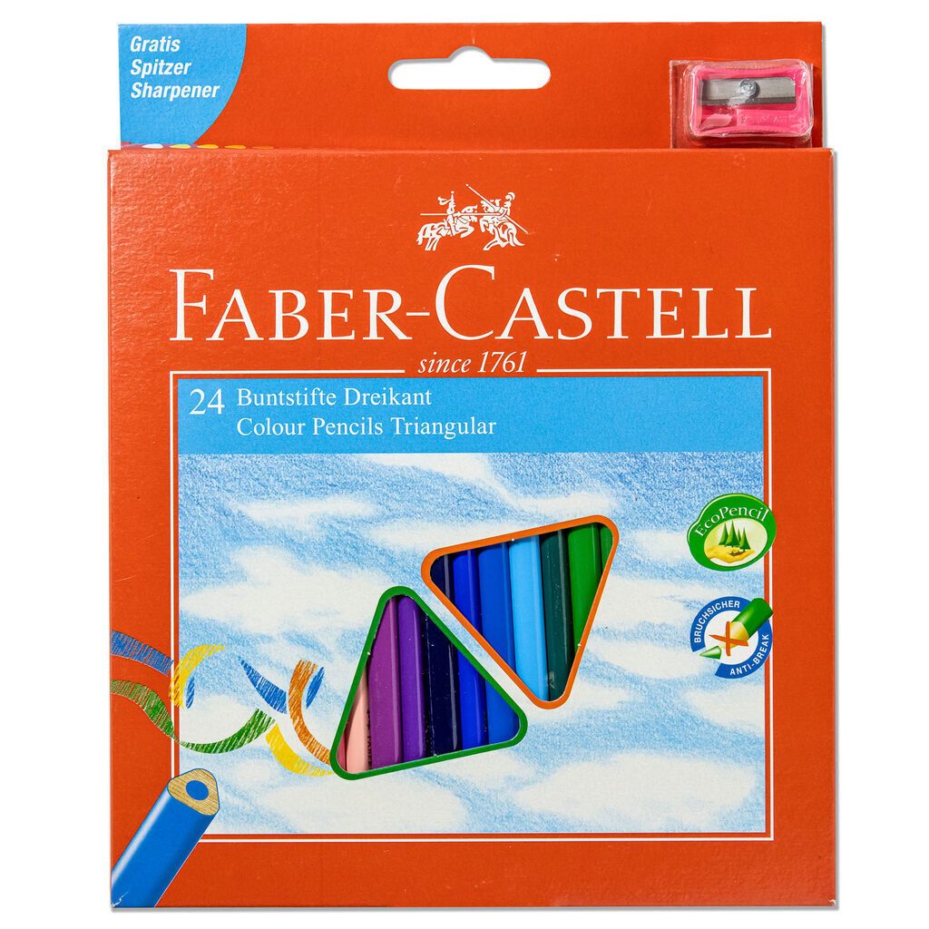 Карандаши цвет. 24цв  Faber-Castell  трехгран. корп. с точилкой