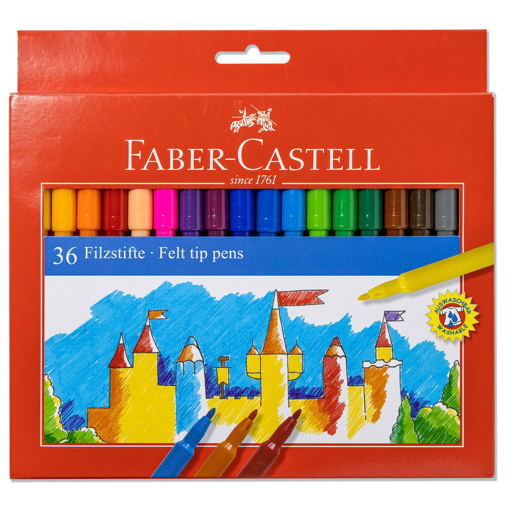 Фломастеры  36цв "Faber-Castell" смываемые