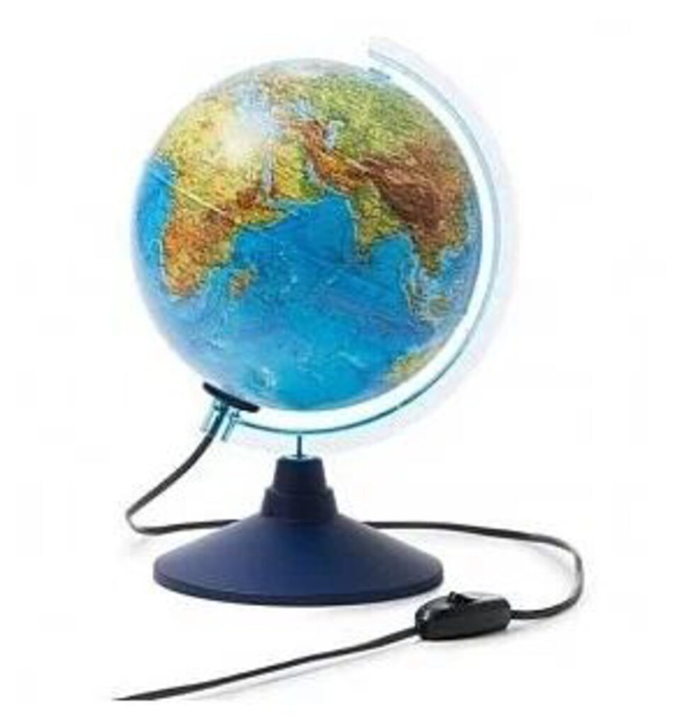 Глобус интерактивный д-р 210 Физико-политический рельефный, подсветка