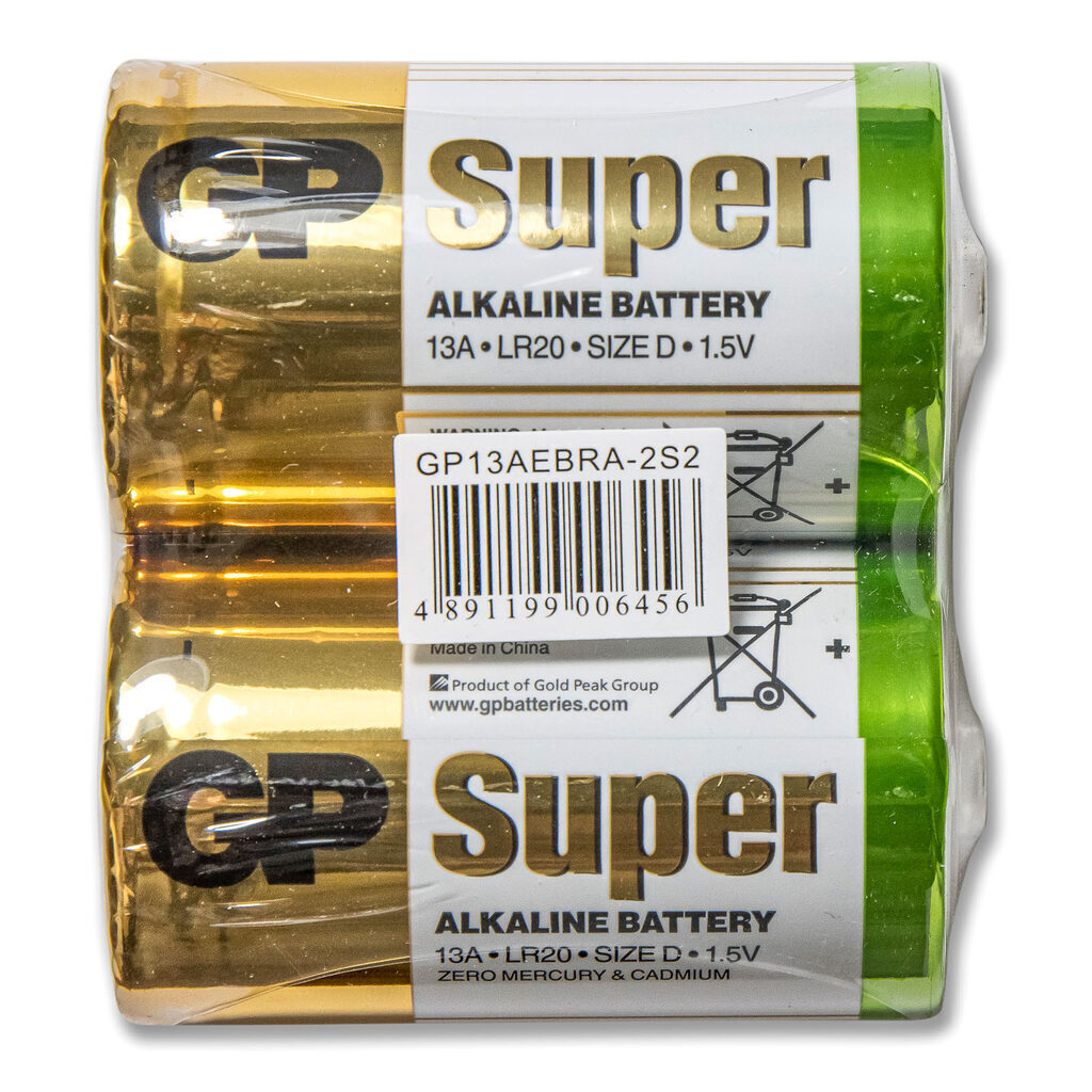 Батарейка LR20 (D) GP Super Alkaline, блистер, цена за 1 шт