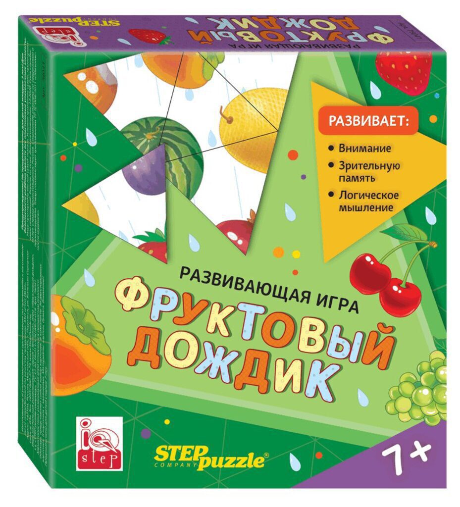 Развивающая игра "Фруктовый дождик. Тримино" 7+