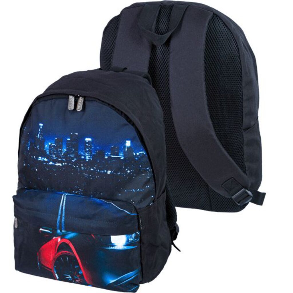 Рюкзак подростковый 40*30*14см  deVENTE" Night City",ткань, 1 отд. на молнии,