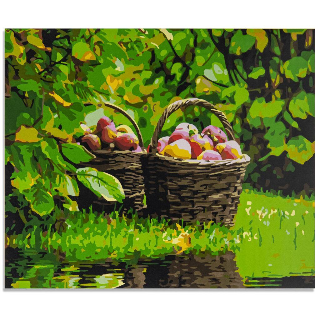 Картина по номерам на холсте 40*50см "Яблоки в корзине"