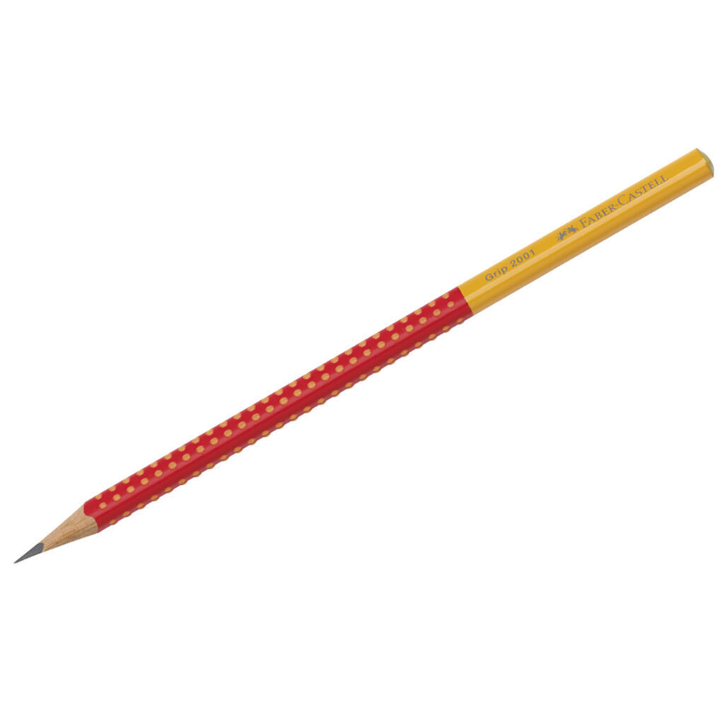 Карандаш  Faber-Castell  Grip 2001 Two Tone , НВ, трехгран.корпус, красно-оранж