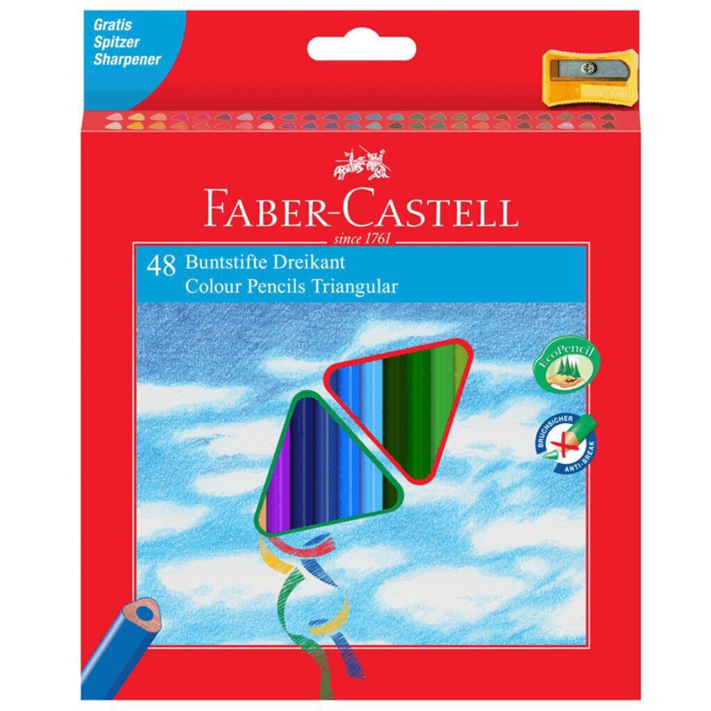 Карандаши цвет. 48цв  Faber-Castell  Ecopen, трехгр. корпус  с точилкой