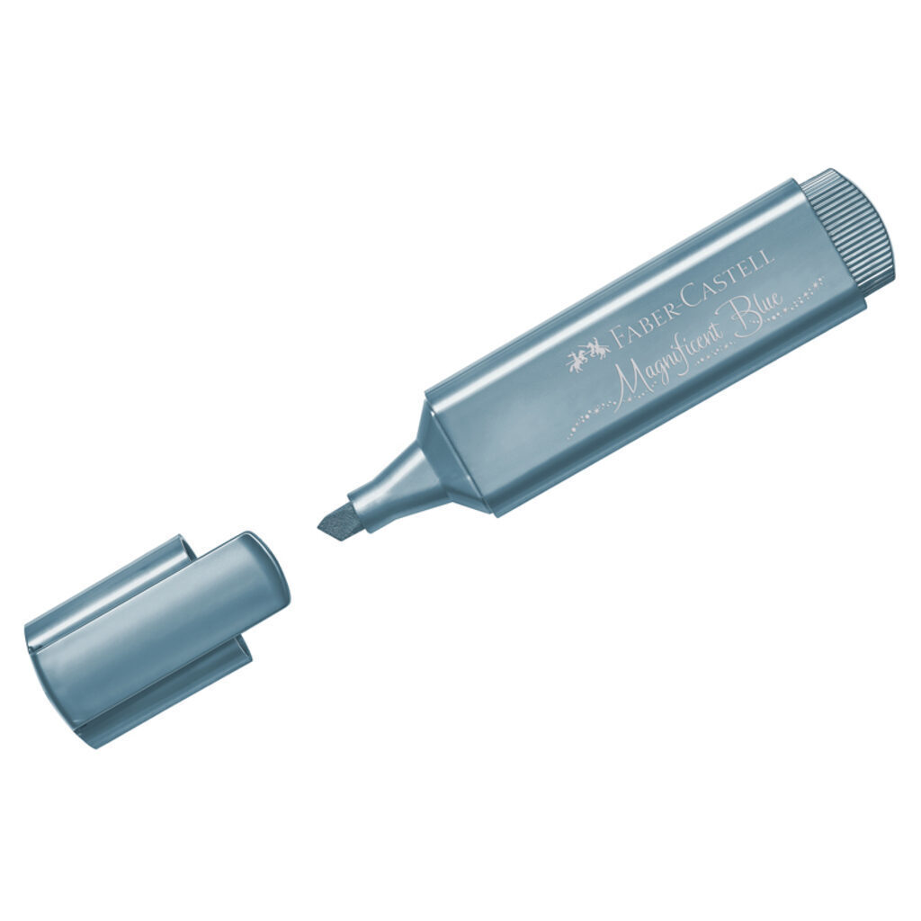 Текстовыделитель Faber-Castell "TL 46 Metallic", 1-5мм, мерцающий синий