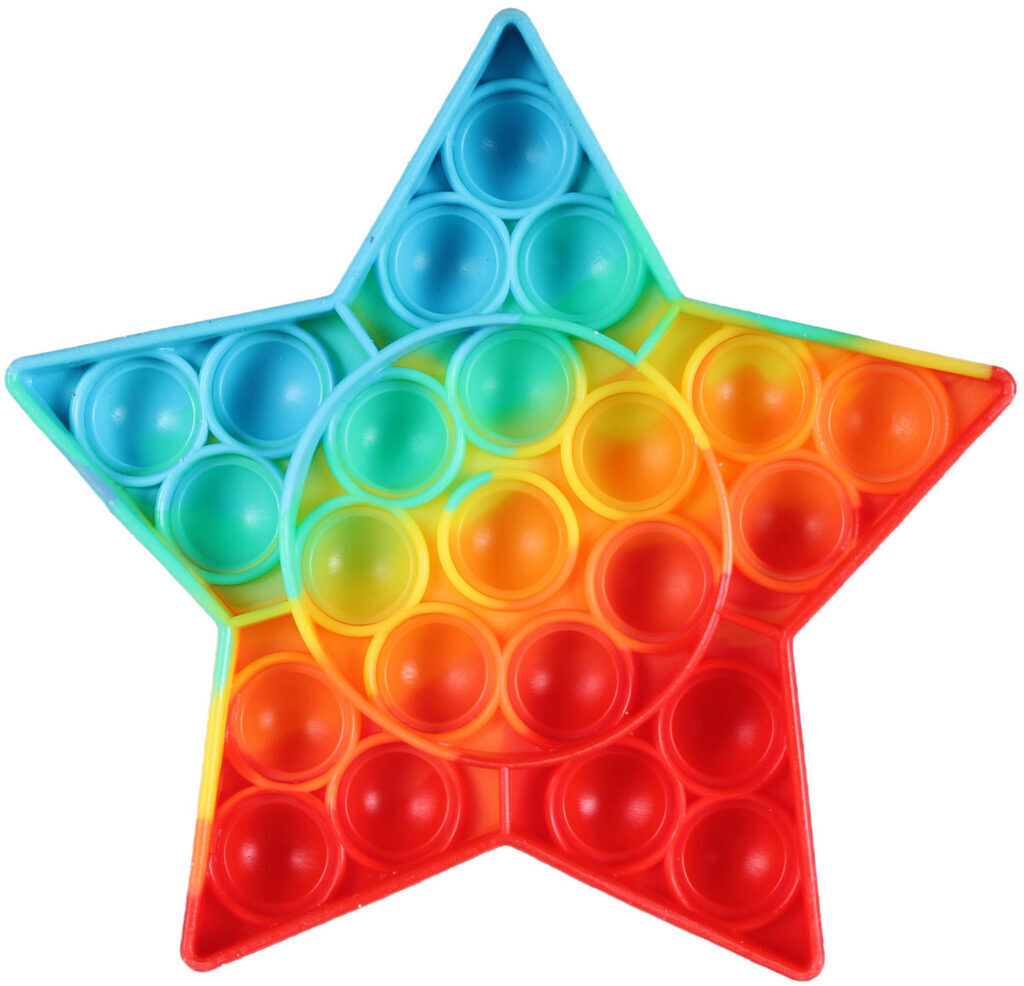 Pop It Fidget "Звезда" ассорти 12*12 см