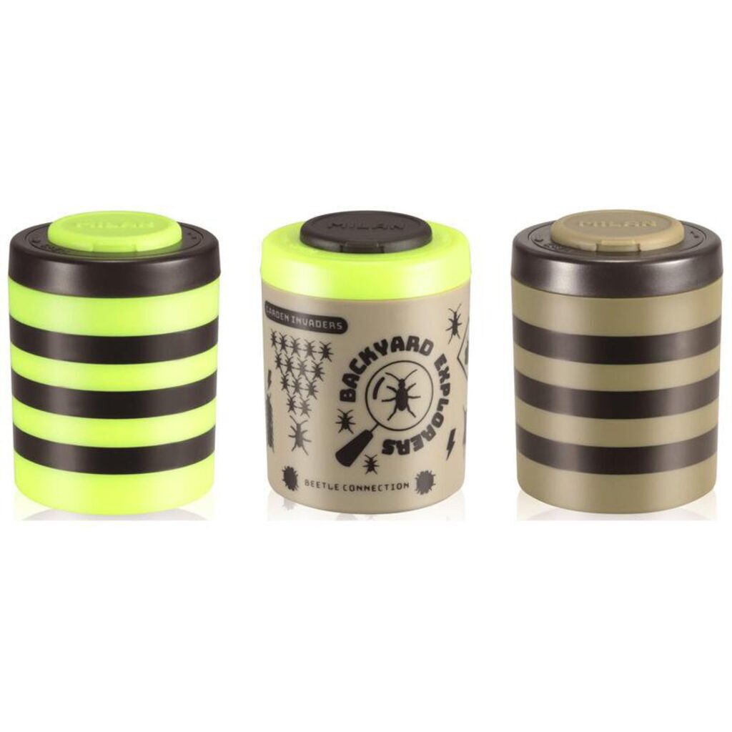 Точилка пласт. с контейнером  2 отв. Milan Пчёлки Be Atomic, ассорти