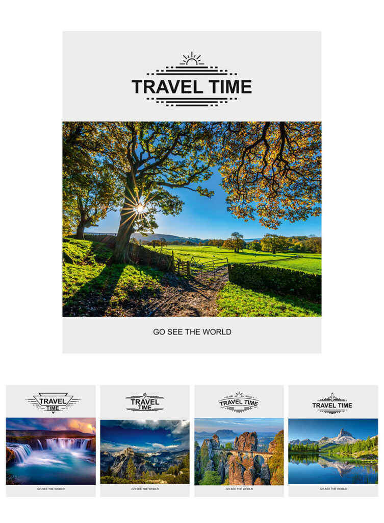 Тетрадь А5 48л ЛИН. Полиграф Принт "Travel Time (природа)" УФ-лак